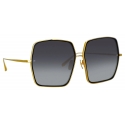 Linda Farrow - Camaro Oversized Sunglasses in Yellow Gold - LFL1349C1SUN - Linda Farrow Eyewear