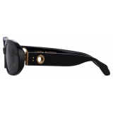 Linda Farrow - Occhiali da Sole Cara Oval in Nero - LFL1252C1SUN - Linda Farrow Eyewear