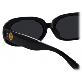 Linda Farrow - Cara Oval Sunglasses in Black - LFL1252C1SUN - Linda Farrow Eyewear