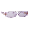 Linda Farrow - Cara Oval Sunglasses in Lilac - LFL1252C5SUN - Linda Farrow Eyewear