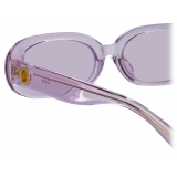 Linda Farrow - Cara Oval Sunglasses in Lilac - LFL1252C5SUN - Linda Farrow Eyewear