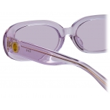 Linda Farrow - Occhiali da Sole Cara Oval in Lilla - LFL1252C5SUN - Linda Farrow Eyewear