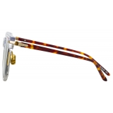 Linda Farrow - Chrysler D-Frame Sunglasses in Clear - LF43C6SUN - Linda Farrow Eyewear