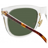 Linda Farrow - Chrysler D-Frame Sunglasses in Clear - LF43C6SUN - Linda Farrow Eyewear