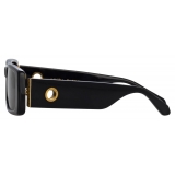 Linda Farrow - Dania Rectangular Sunglasses in Black - LFL1201C1SUN - Linda Farrow Eyewear