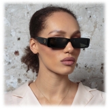 Linda Farrow - Dania Rectangular Sunglasses in Black - LFL1201C1SUN - Linda Farrow Eyewear