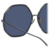 Linda Farrow - Camila Hexagon Sunglasses in Nickel - LFL1208C5SUN - Linda Farrow Eyewear