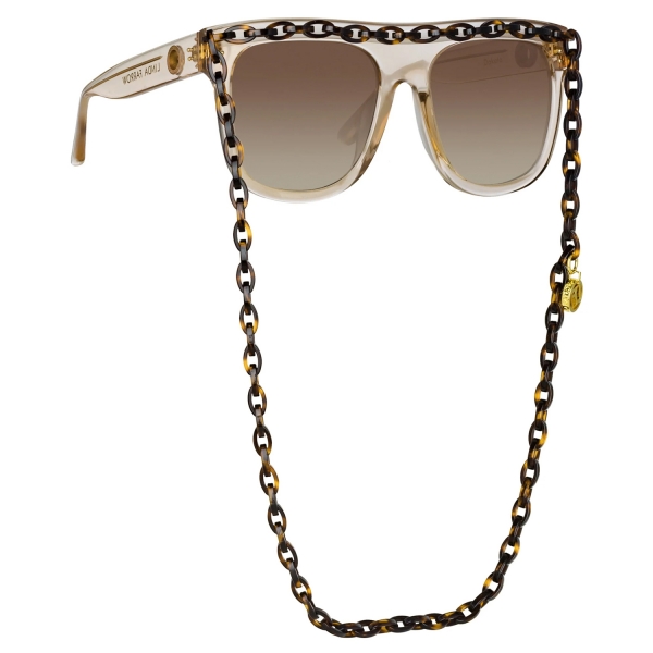 Linda Farrow - Dakota Flat Top Sunglasses in Ash - LFL1304C4SUN - Linda Farrow Eyewear