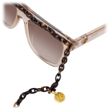 Linda Farrow - Dakota Flat Top Sunglasses in Ash - LFL1304C4SUN - Linda Farrow Eyewear