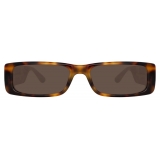 Linda Farrow - Dania Rectangular Sunglasses in Tortoiseshell - LFL1201C2SUN - Linda Farrow Eyewear