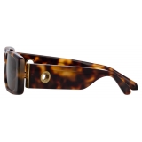 Linda Farrow - Dania Rectangular Sunglasses in Tortoiseshell - LFL1201C2SUN - Linda Farrow Eyewear