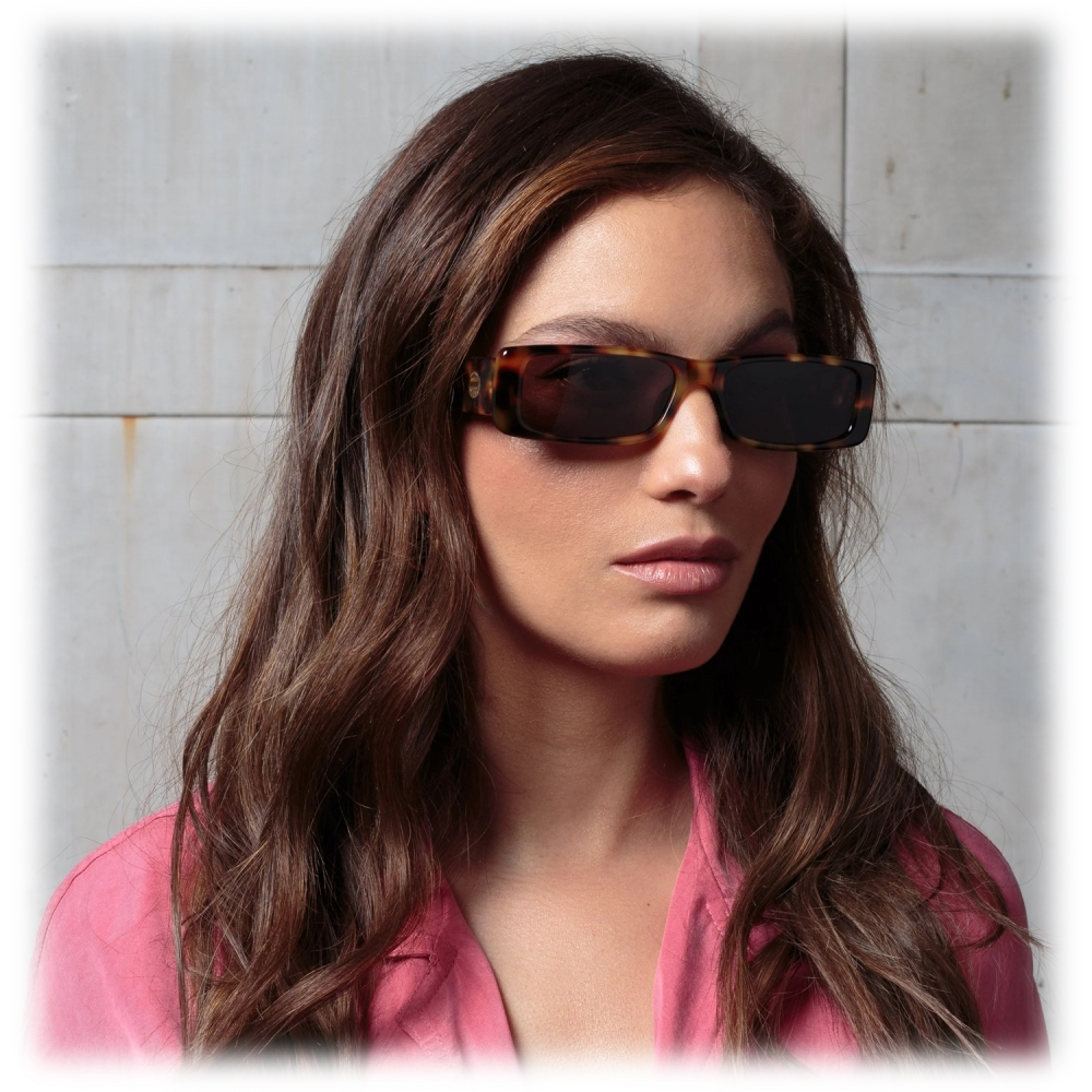 Linda Farrow Dania Rectangular Sunglasses In Tortoiseshell Lfl1201c2sun Linda Farrow