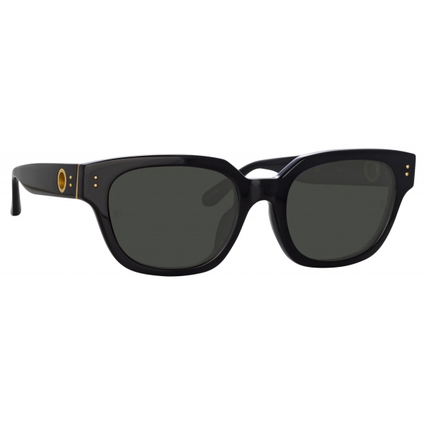 Linda Farrow - Deni D-Frame Sunglasses in Black - LFL1243C1SUN - Linda Farrow Eyewear