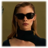 Linda Farrow - Deni D-Frame Sunglasses in Black - LFL1243C1SUN - Linda Farrow Eyewear