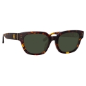 Linda Farrow - Deni D-Frame Sunglasses in Tortoiseshell - LFL1243C2SUN - Linda Farrow Eyewear