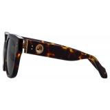 Linda Farrow - Deni D-Frame Sunglasses in Tortoiseshell - LFL1243C2SUN - Linda Farrow Eyewear