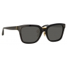 Linda Farrow - Desiree D-Frame Sunglasses in Black - LFL1322C4SUN - Linda Farrow Eyewear