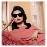 Linda Farrow - Desiree D-Frame Sunglasses in Black - LFL1322C4SUN - Linda Farrow Eyewear