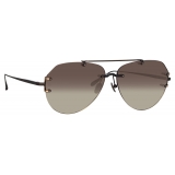 Linda Farrow - Occhiali da Sole Duit Aviator in Nero - LFL1266C1SUN - Linda Farrow Eyewear