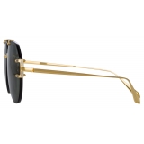 Linda Farrow - Duit Aviator Sunglasses in Yellow Gold - LFL1266C2SUN - Linda Farrow Eyewear