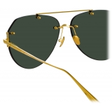 Linda Farrow - Duit Aviator Sunglasses in Yellow Gold - LFL1266C2SUN - Linda Farrow Eyewear