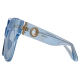 Linda Farrow - Occhiali da Sole Dunaway Oversized in Blu - LFL1049C12SUN - Linda Farrow Eyewear