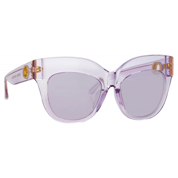 Linda Farrow - Dunaway Oversized Sunglasses in Lilac - LFL1049C13SUN - Linda Farrow Eyewear