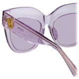 Linda Farrow - Dunaway Oversized Sunglasses in Lilac - LFL1049C13SUN - Linda Farrow Eyewear