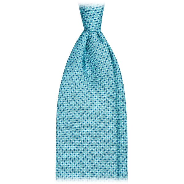 Viola Milano - Mystic Dot Selftipped Silk Tie - Light Blue Mix - Handmade in Italy - Luxury Exclusive Collection