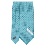 Viola Milano - Mystic Dot Selftipped Silk Tie - Light Blue Mix - Handmade in Italy - Luxury Exclusive Collection