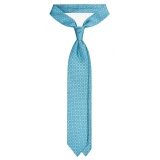 Viola Milano - Mystic Dot Selftipped Silk Tie - Light Blue Mix - Handmade in Italy - Luxury Exclusive Collection