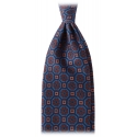 Viola Milano - Mystic Floral Selftipped Italian Silk Tie - Navy Mix - Handmade in Italy - Luxury Exclusive Collection