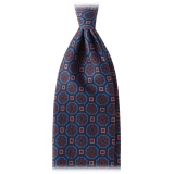 Viola Milano - Mystic Floral Selftipped Italian Silk Tie - Navy Mix - Handmade in Italy - Luxury Exclusive Collection