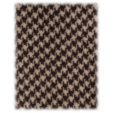 Viola Milano - Pied de Poule 100% Cashmere Tie - Brown/Sand - Handmade in Italy - Luxury Exclusive Collection