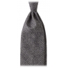 Viola Milano - Pied de Poule Wool 3-Fold Tie - Grey Mix - Handmade in Italy - Luxury Exclusive Collection