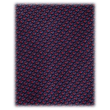 Viola Milano - Pin Dot 3-Fold Grenadine Tie - Navy/Wine - Handmade in Italy - Luxury Exclusive Collection