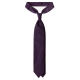 Viola Milano - Pin Dot 3-Fold Grenadine Tie - Navy/Wine - Handmade in Italy - Luxury Exclusive Collection