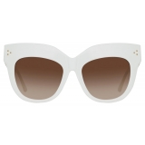 Linda Farrow - Occhiali da Sole Dunaway Oversized in Bianco - LFL1049C17SUN - Linda Farrow Eyewear