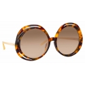 Linda Farrow - Ellen Round Sunglasses in Tortoiseshell - LFL1172C2SUN - Linda Farrow Eyewear