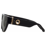 Linda Farrow - Elodie Flat Top Sunglasses in Black - LFL1302C1SUN - Linda Farrow Eyewear