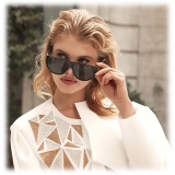 Linda Farrow - Elodie Flat Top Sunglasses in Black - LFL1302C1SUN - Linda Farrow Eyewear