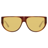 Linda Farrow - Elodie Flat Top Sunglasses in Horn - LFL1302C3SUN - Linda Farrow Eyewear