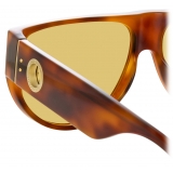 Linda Farrow - Elodie Flat Top Sunglasses in Horn - LFL1302C3SUN - Linda Farrow Eyewear