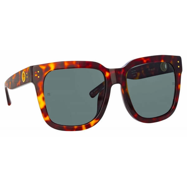 Linda Farrow - The Freya Square Sunglasses in Tortoiseshell - LFL1175C5SUN - Linda Farrow Eyewear