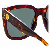 Linda Farrow - The Freya Square Sunglasses in Tortoiseshell - LFL1175C5SUN - Linda Farrow Eyewear