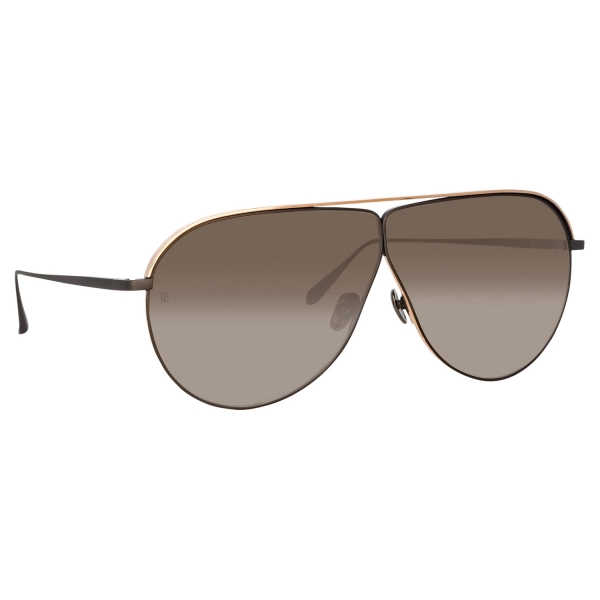 Linda Farrow - Hura Aviator Sunglasses in Black - LFL1263C1SUN - Linda Farrow Eyewear