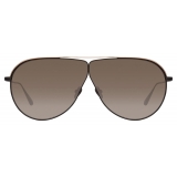 Linda Farrow - Hura Aviator Sunglasses in Black - LFL1263C1SUN - Linda Farrow Eyewear