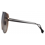 Linda Farrow - Hura Aviator Sunglasses in Black - LFL1263C1SUN - Linda Farrow Eyewear