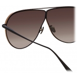 Linda Farrow - Hura Aviator Sunglasses in Black - LFL1263C1SUN - Linda Farrow Eyewear