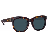 Linda Farrow - Jenson D-Frame Sunglasses in Tortoiseshell - LFL1384C2SUN - Linda Farrow Eyewear